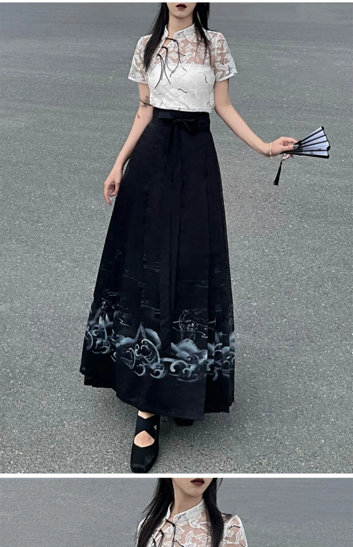 Modern Black Hanfu Dress | Women