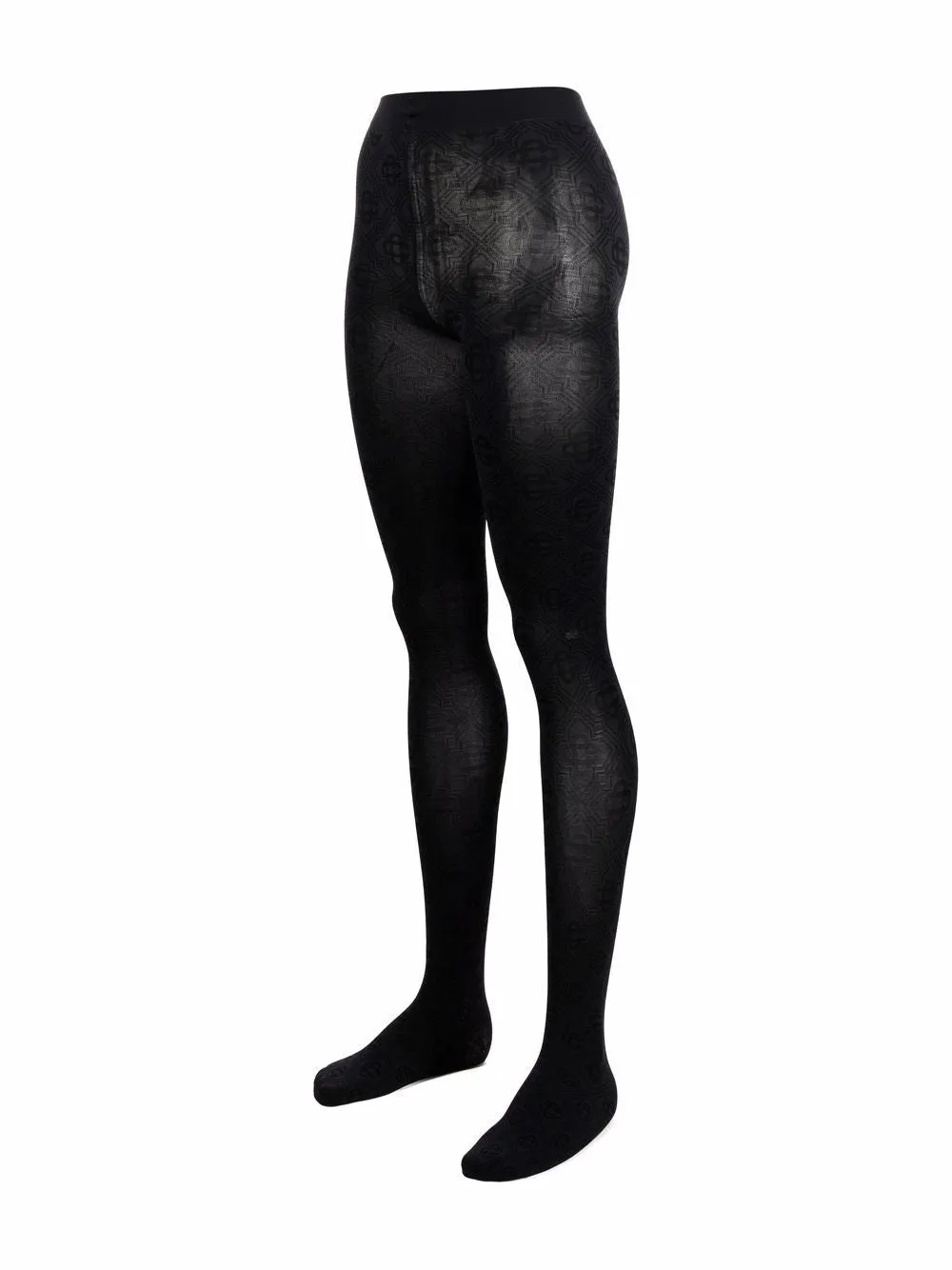 monogram pattern tights