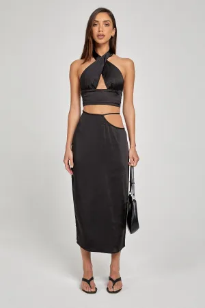 Motel Gardy Midi Skirt - Black