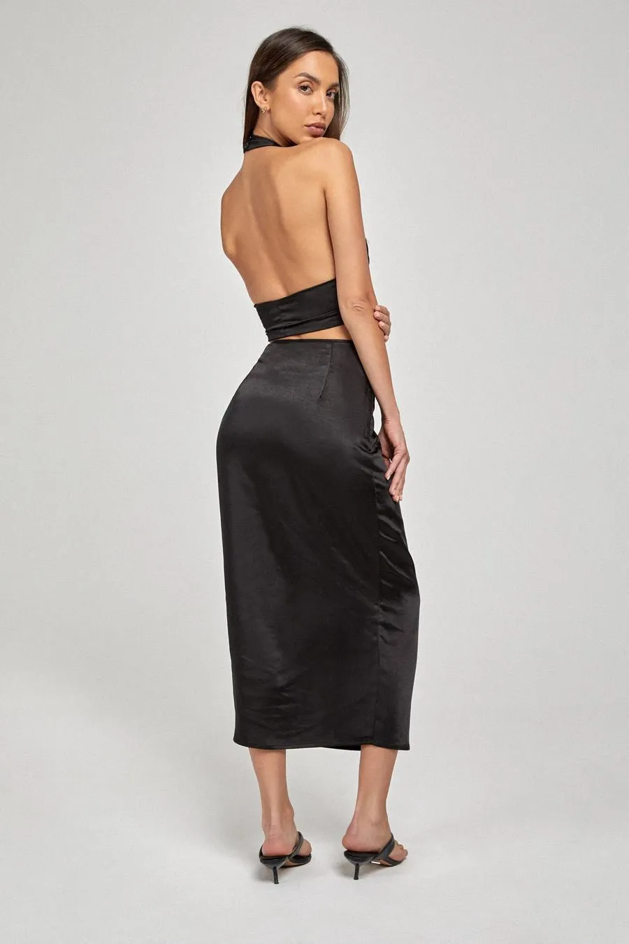 Motel Gardy Midi Skirt - Black