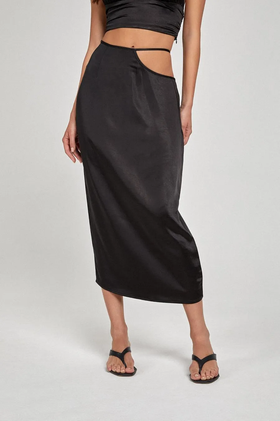 Motel Gardy Midi Skirt - Black