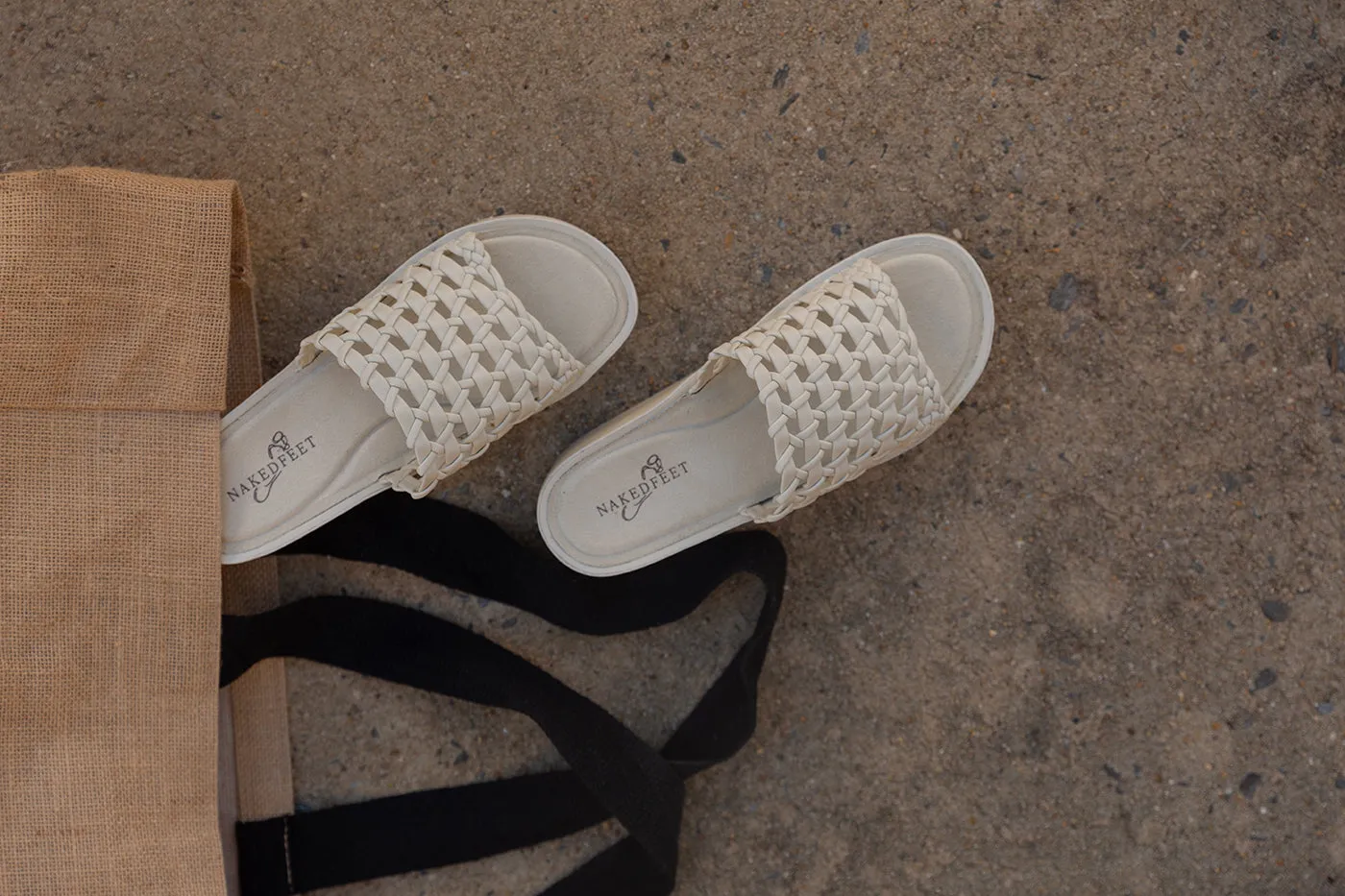 NAKED FEET - CYPRUS in CHAMOIS Platform Sandals