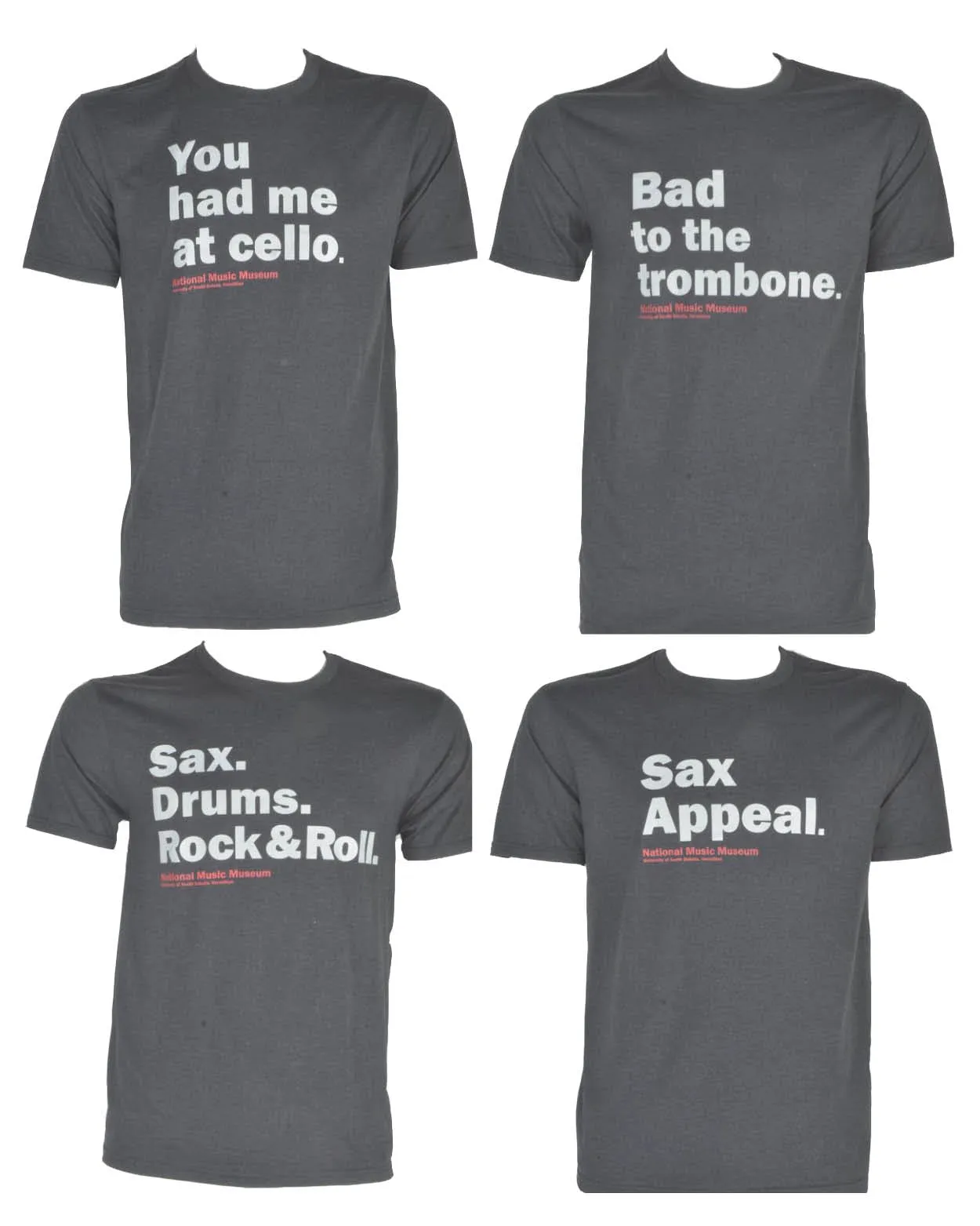National Music Museum Tees in Dark Gray