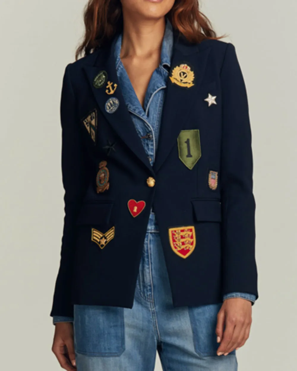 Navy Patch Merlin Dickey Jacket