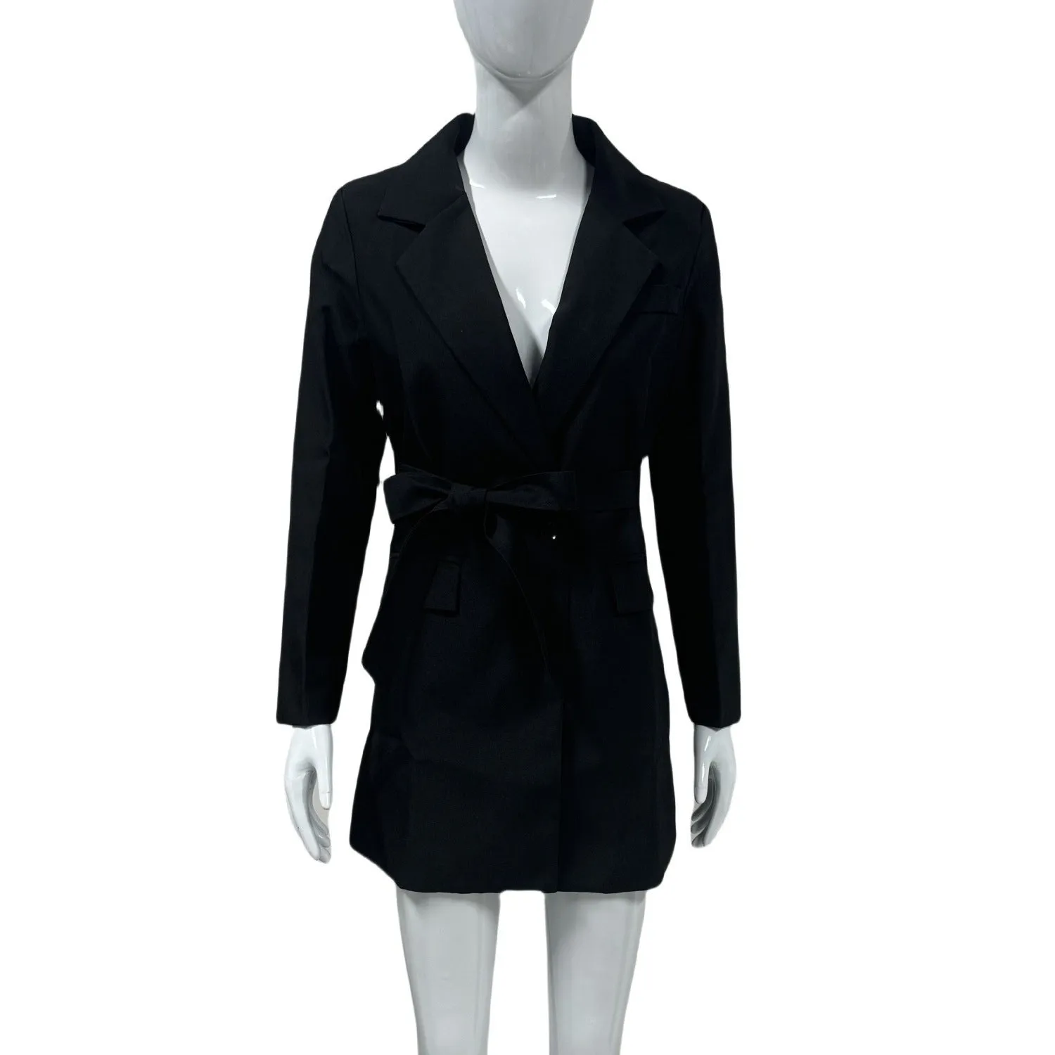 New Lace Up Slim Fit Casual Long Sleeve Suit