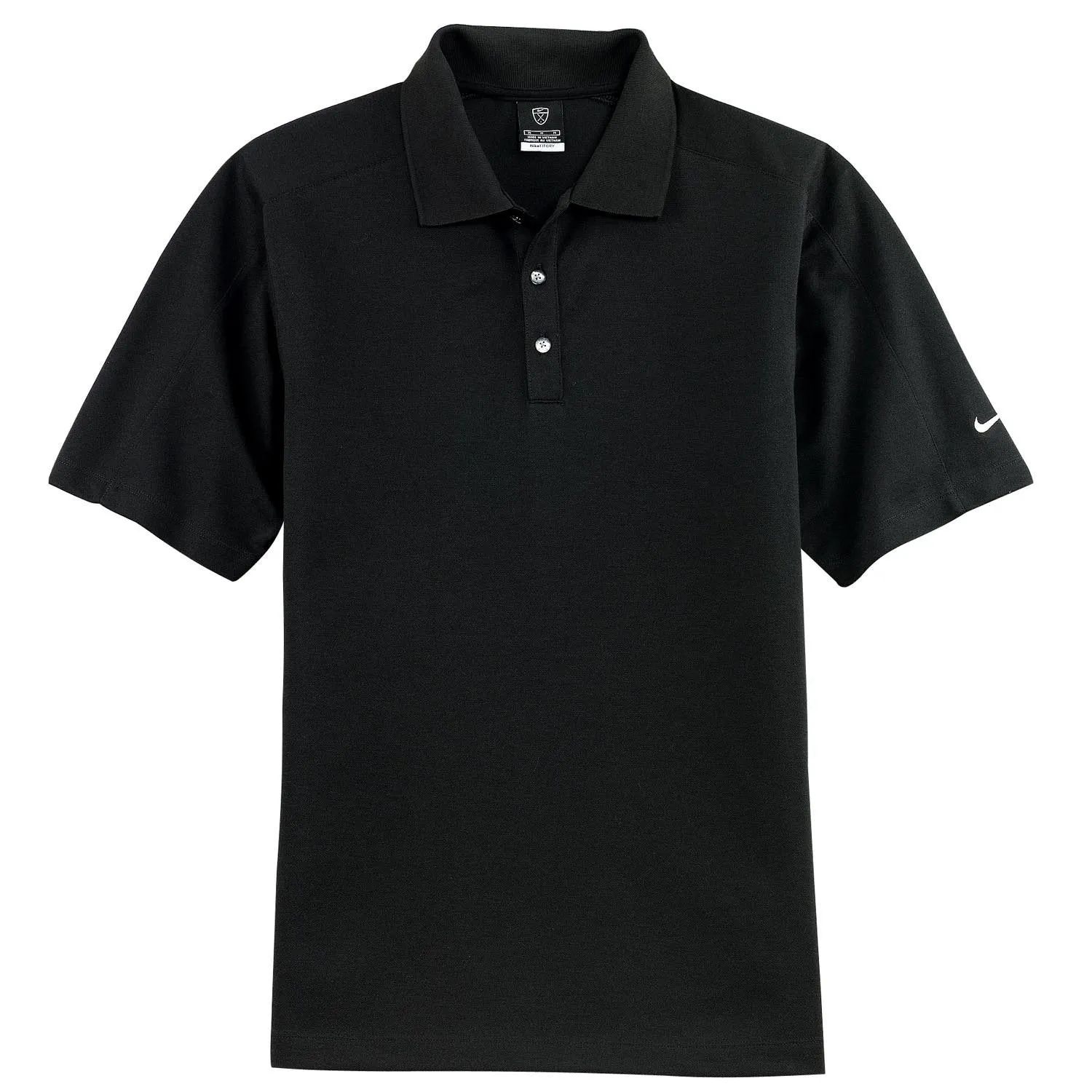 Nike Men's Black Dri-FIT Short Sleeve Pique II Polo
