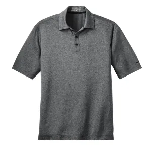 Nike Men's Black Heather Dri-FIT Short Sleeve Heather Polo