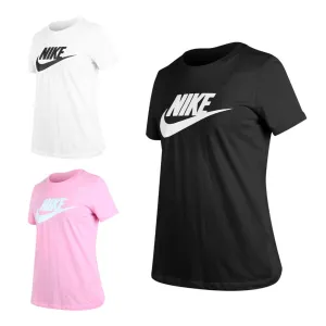 Nike Women's T-Shirt Logo Swoosh Printed Athletic Active Short Sleeve Shirt