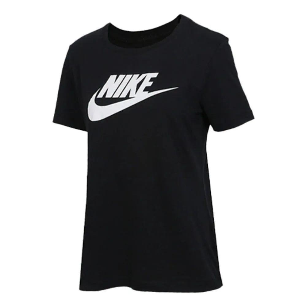 Nike Women's T-Shirt Logo Swoosh Printed Athletic Active Short Sleeve Shirt