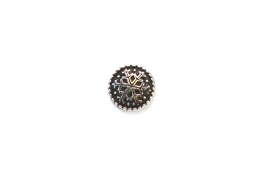 Norwegian Pewter Snowflake 16mm