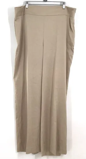 NWT Anne Klein Women's Tan Wide-Leg Trouser Pants - Size 16