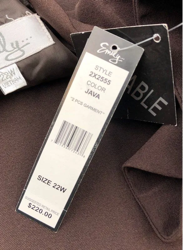 NWT Emily Women's Java Blazer - Size 22W