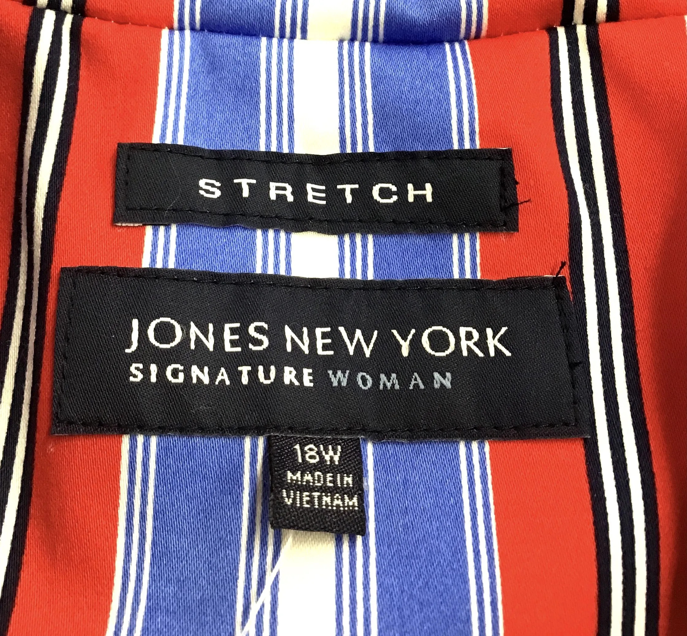 NWT Jones New York Women's Multicolor Stretch Single-Breasted Blazer - Size 18W