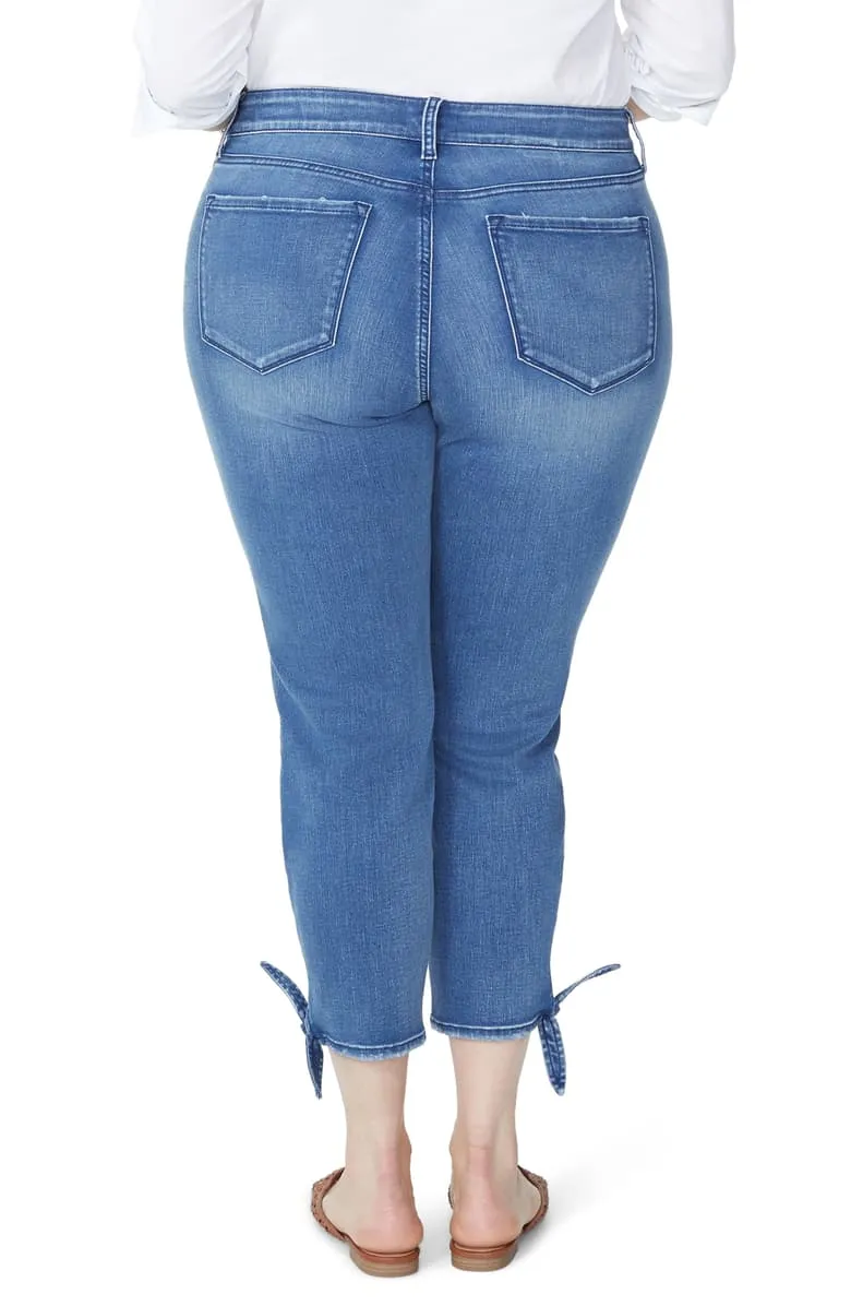 NYDJ Womens Plus Size Ami Skinny Ankle with Tie Hem, Size 24W