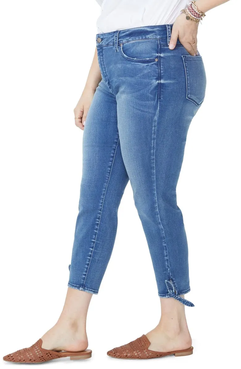 NYDJ Womens Plus Size Ami Skinny Ankle with Tie Hem, Size 24W