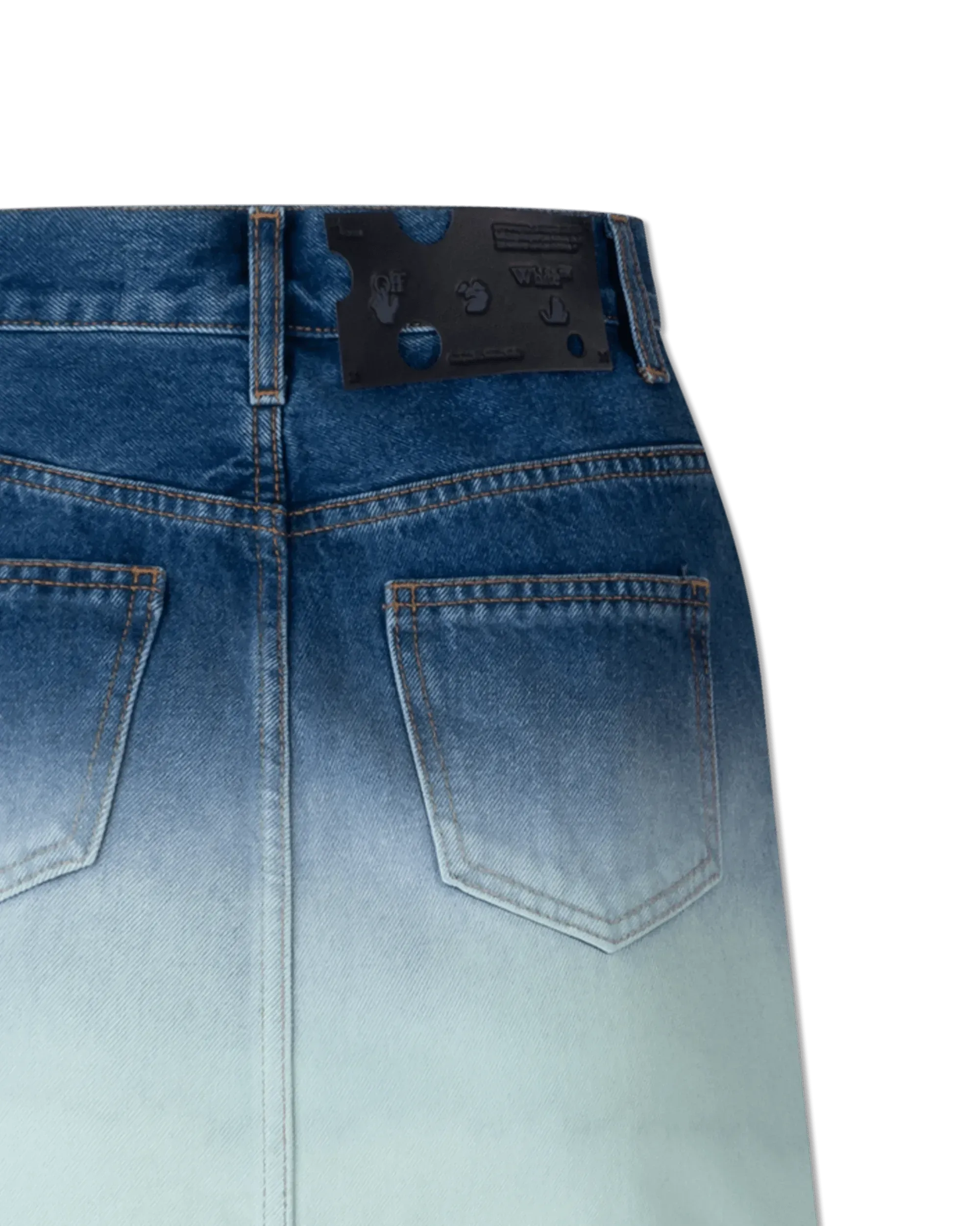 Ombre Denim Mini Skirt