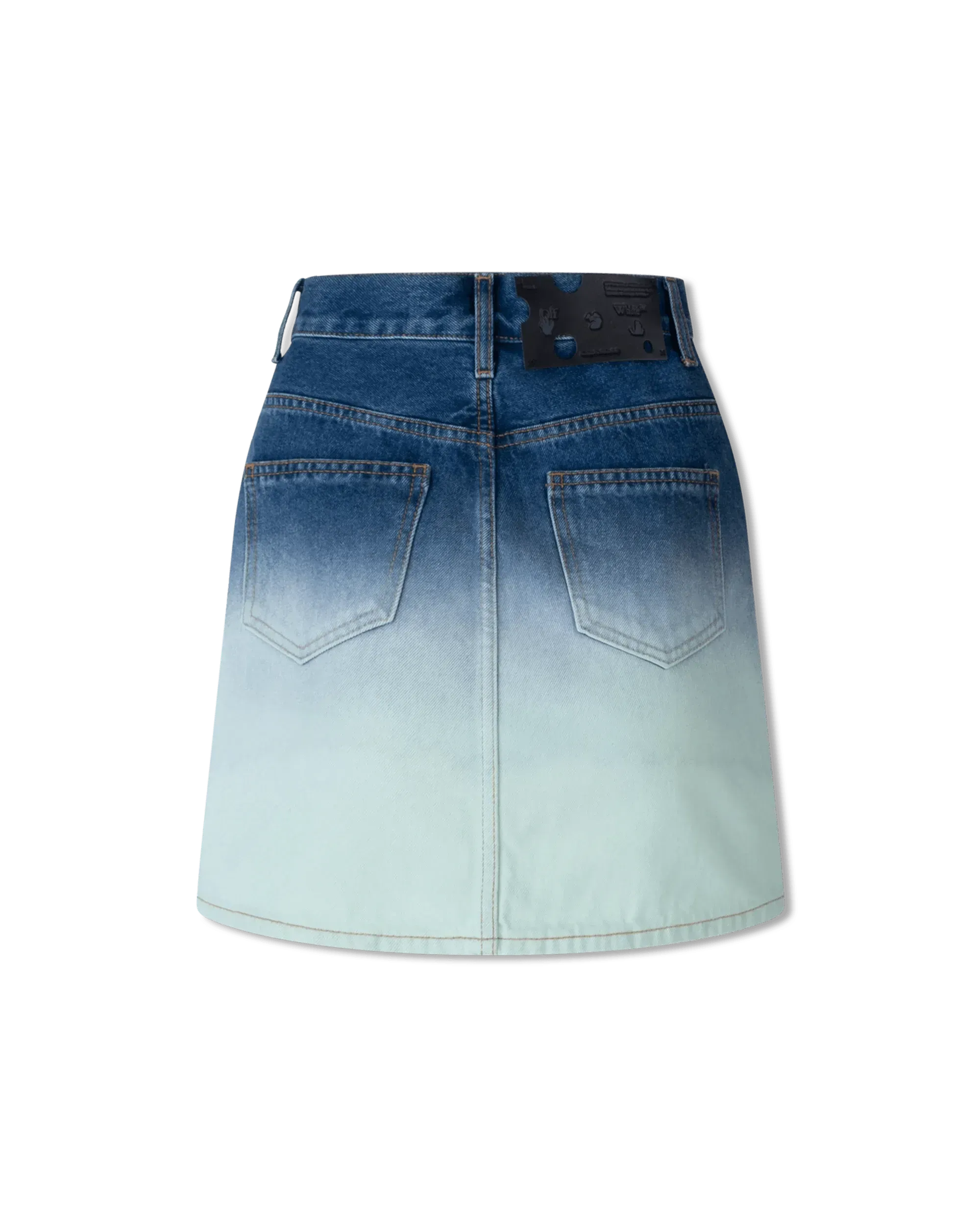 Ombre Denim Mini Skirt
