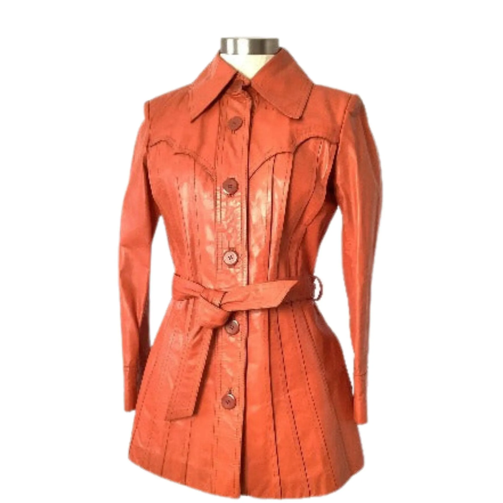 Orange Leather Jacket