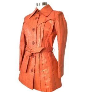 Orange Leather Jacket