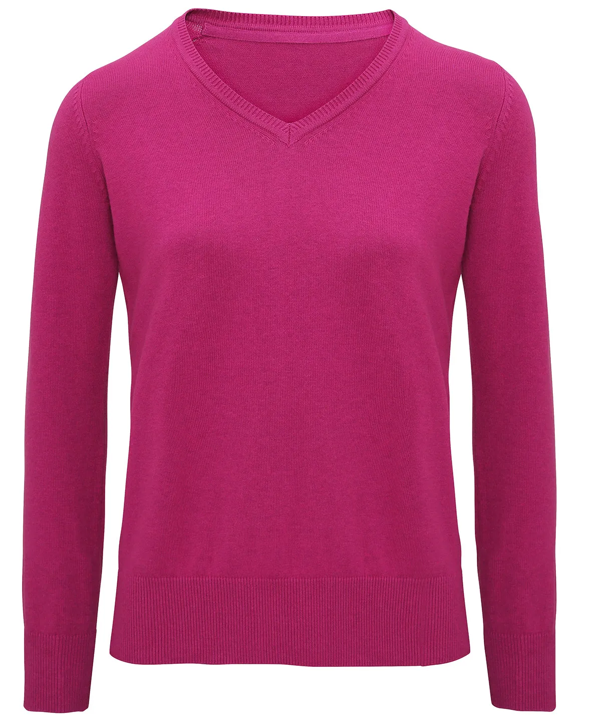 Orchid Heather - Women's cotton blend v-neck sweater