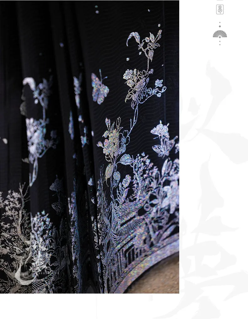 Original imitation luodian horse face skirt, new Chinese style, daily work, improved short-sleeved Hanfu summer