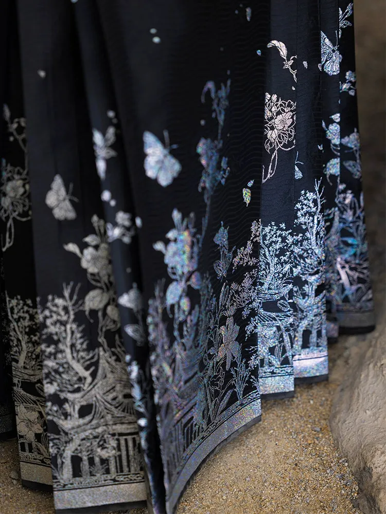 Original imitation luodian horse face skirt, new Chinese style, daily work, improved short-sleeved Hanfu summer