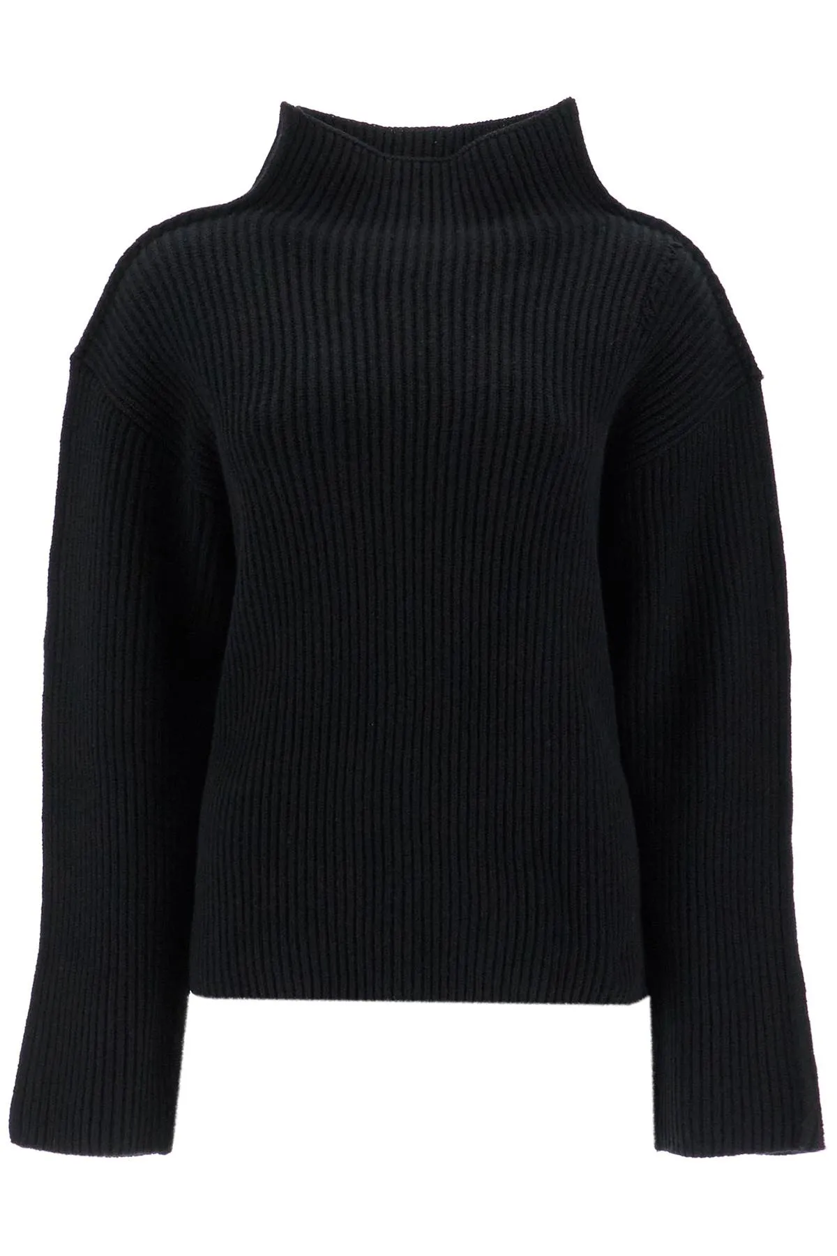 'oversized high-neck pul DVMD0187A0UFWH22 BLACK