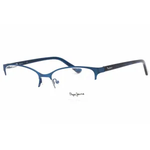 Pepe Jeans Women's Eyeglasses - Blue Metal Cat Eye Frame Clear Demo Lens | PJ1388 C2