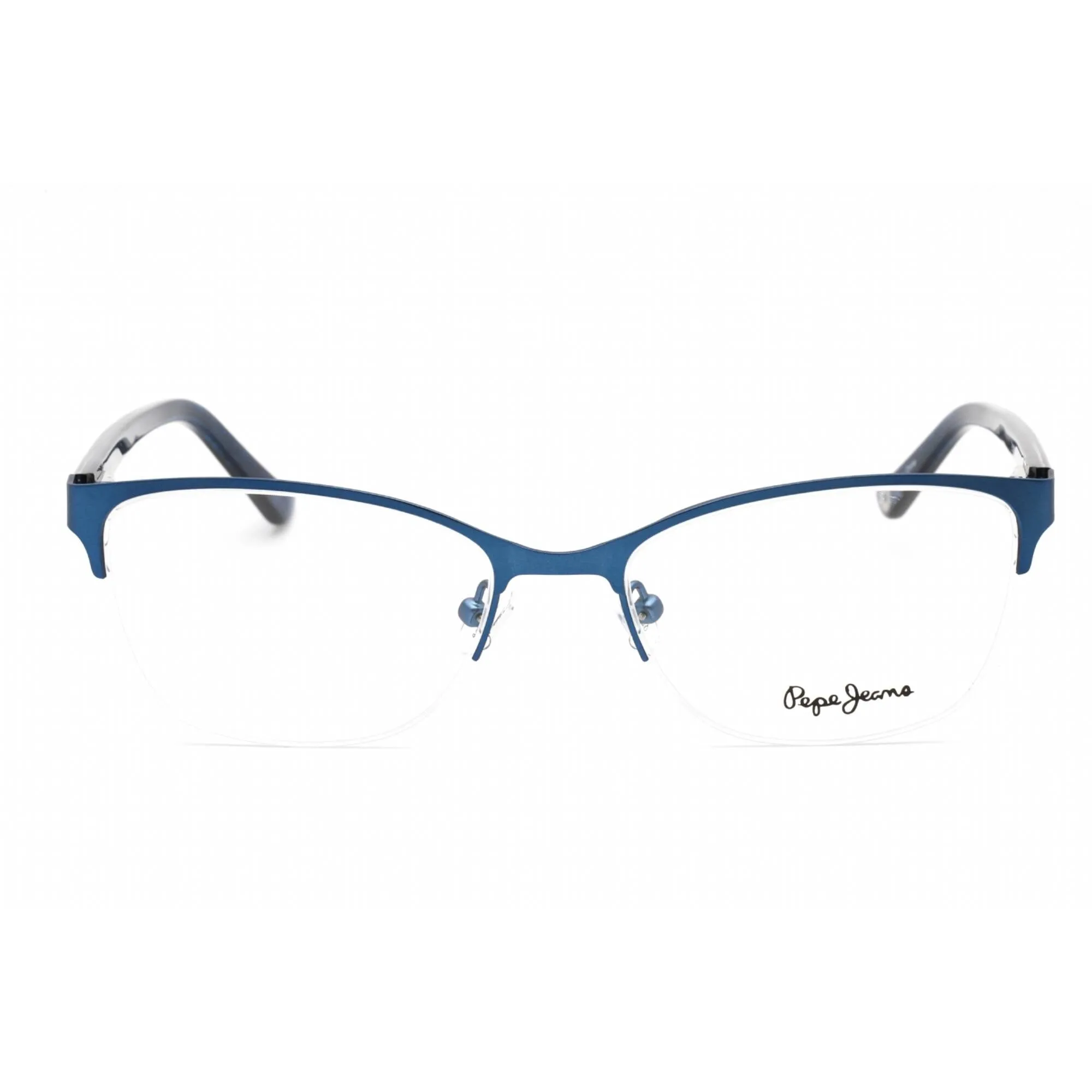 Pepe Jeans Women's Eyeglasses - Blue Metal Cat Eye Frame Clear Demo Lens | PJ1388 C2