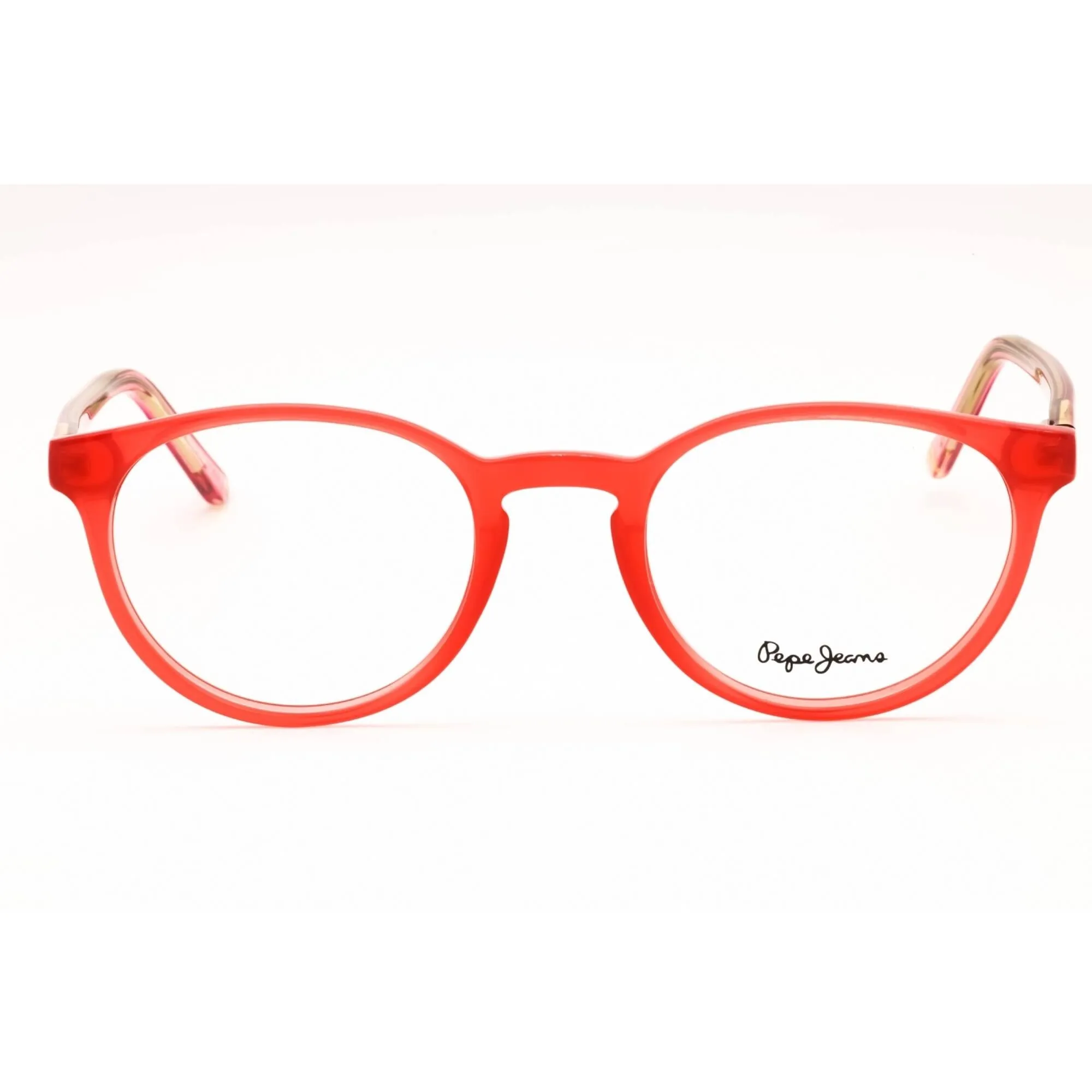 Pepe Jeans Women's Eyeglasses - Pink Plastic Round Shape Full Rim Frame | PJ3428 C5
