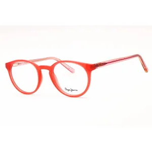 Pepe Jeans Women's Eyeglasses - Pink Plastic Round Shape Full Rim Frame | PJ3428 C5