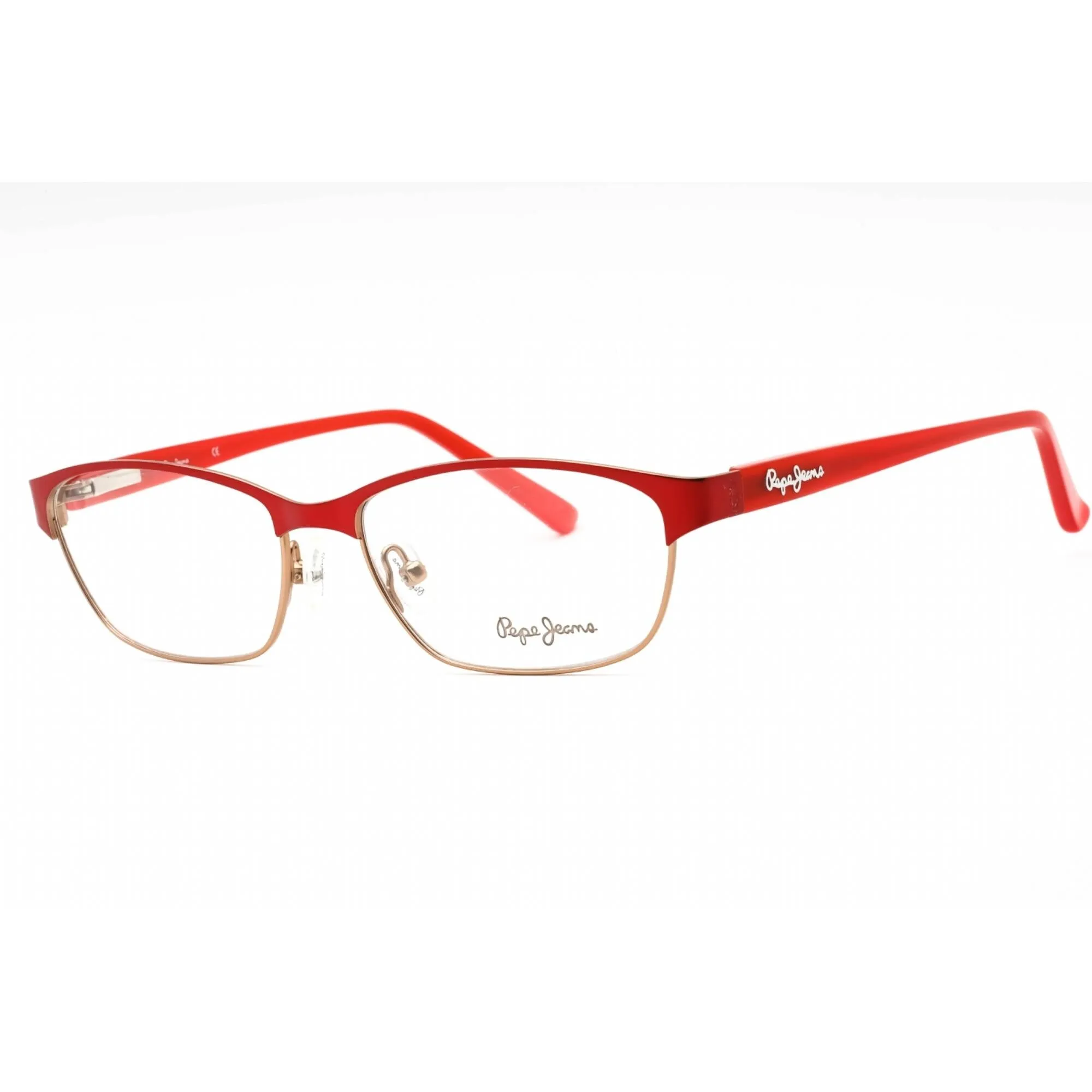 Pepe Jeans Women's Eyeglasses - Red Metal Rectangular Full Rim Frame | PJ1143 C3