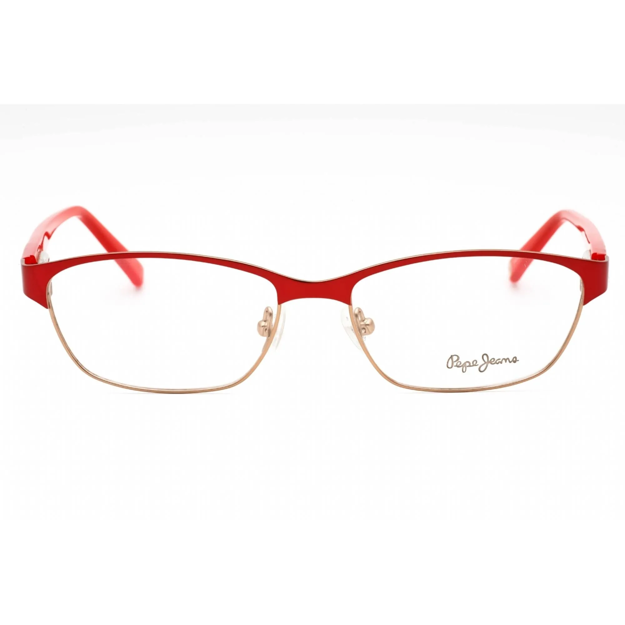 Pepe Jeans Women's Eyeglasses - Red Metal Rectangular Full Rim Frame | PJ1143 C3