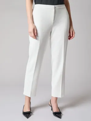 Petite Elastic Back Side Slit Pant