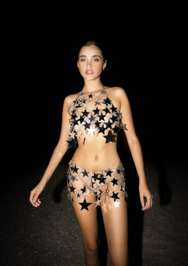 Phoenix Star Disc Sequin Set (Top & Skirt)