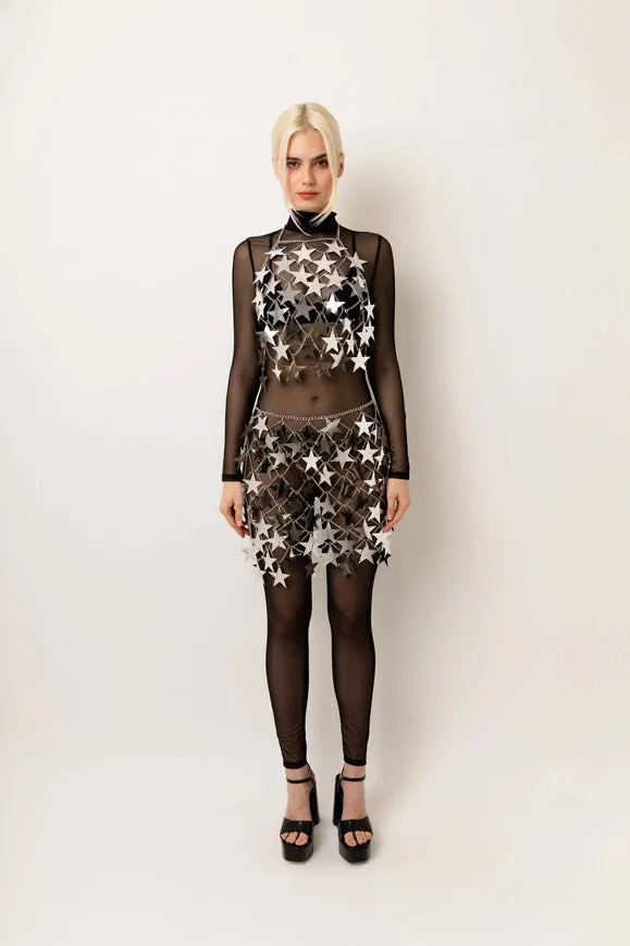 Phoenix Star Disc Sequin Set (Top & Skirt)