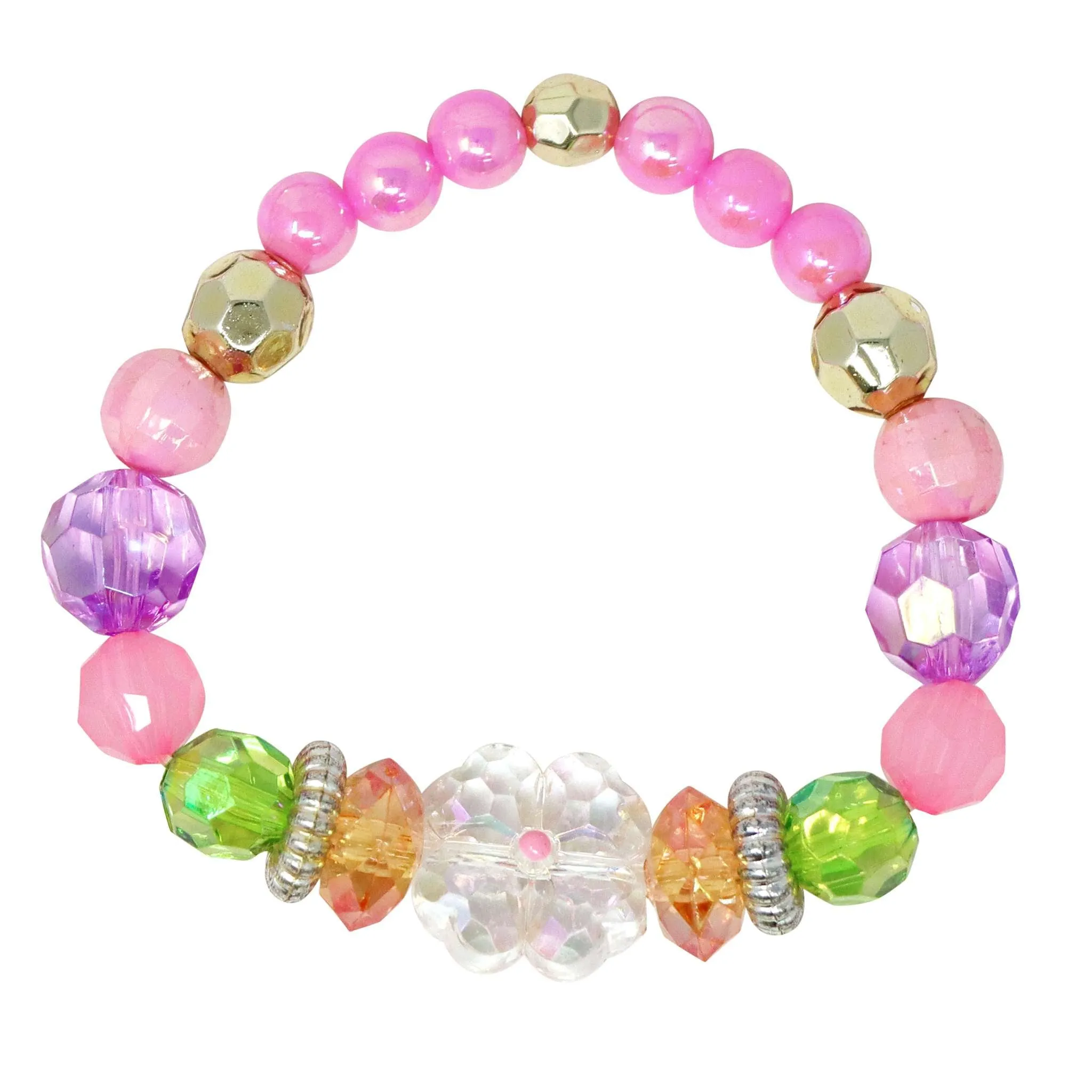 Pixie Fantasy Flower Stretch Beaded Necklace & Bracelet Set
