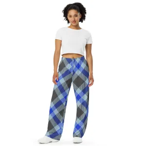 Plaid Unisex Wide-leg Pants