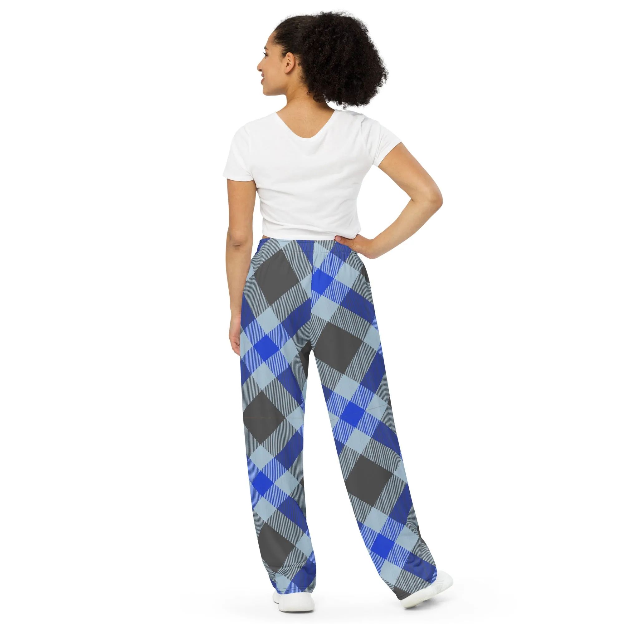 Plaid Unisex Wide-leg Pants