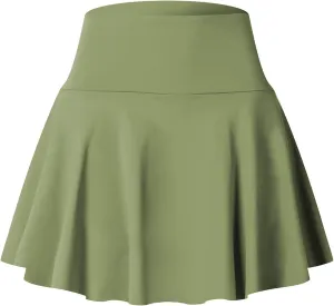 Pleated Skirts for Women High Waist Golf Skirt with Pockets Inner Shorts Tennis Skorts Workout Running Mini Skirt