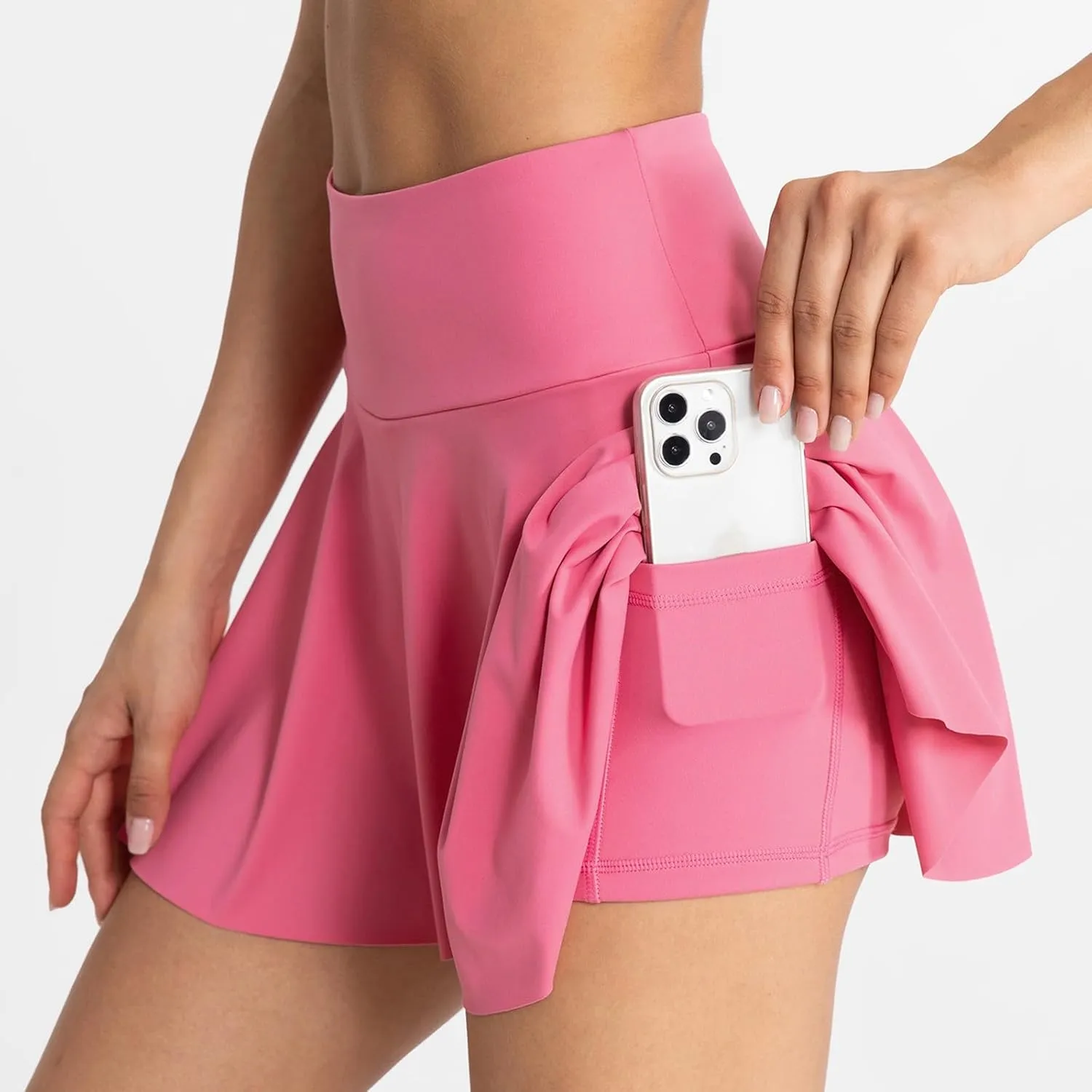 Pleated Skirts for Women High Waist Golf Skirt with Pockets Inner Shorts Tennis Skorts Workout Running Mini Skirt
