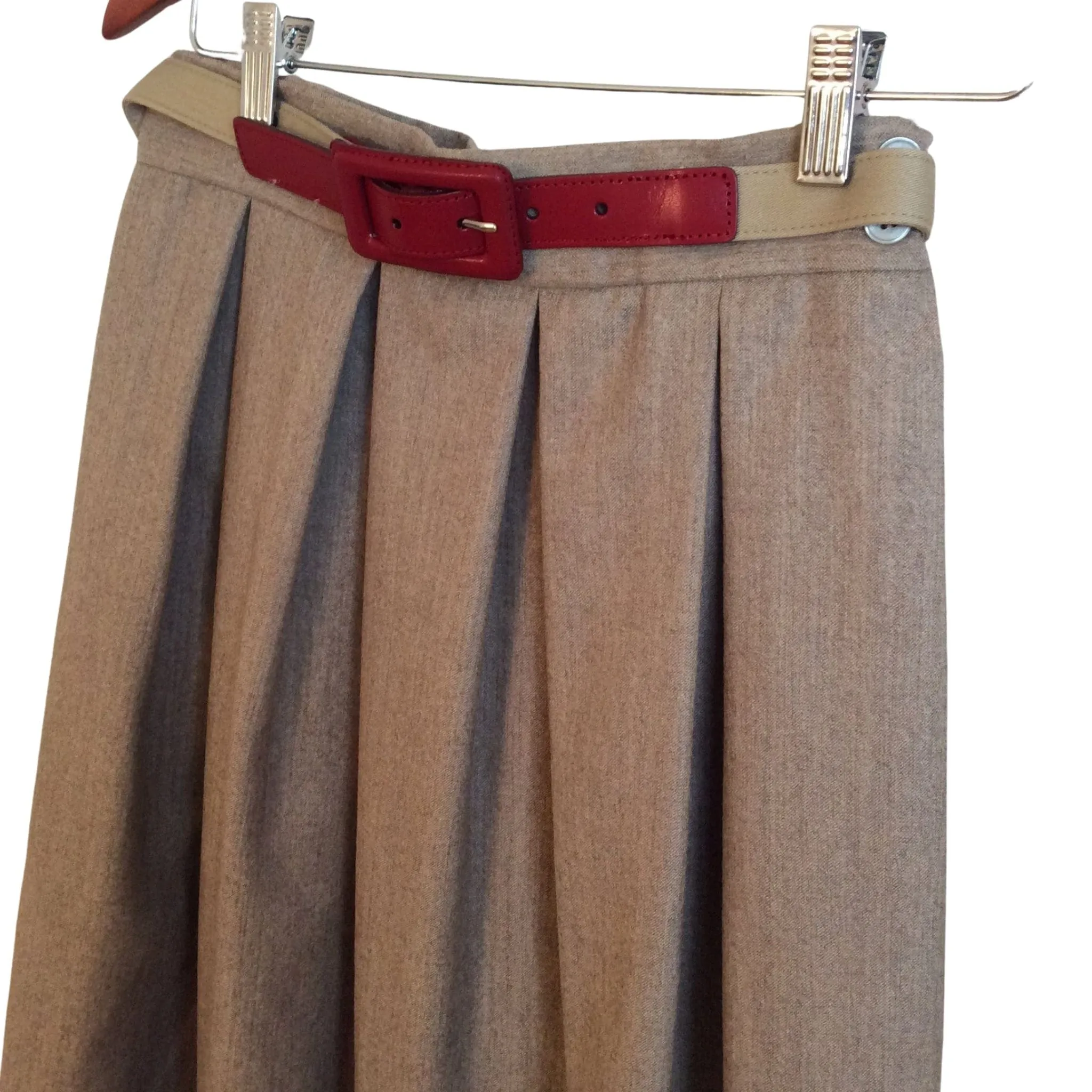 Pleated Wool Skirt