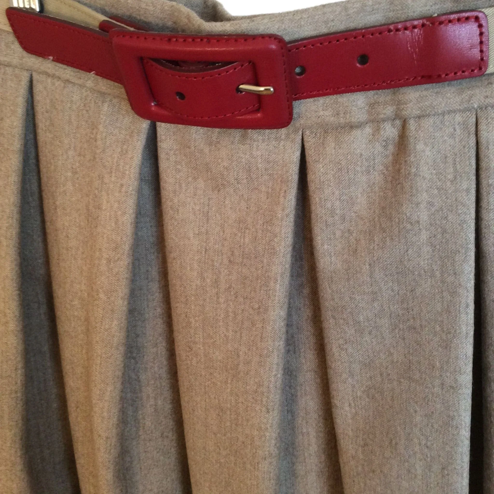 Pleated Wool Skirt