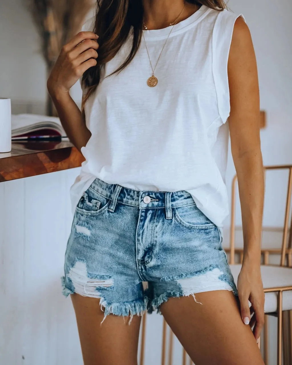 Popular Women Europe Round-Neck Dye Solid Colored Tank Top T-Shirt Tops T-Shirt