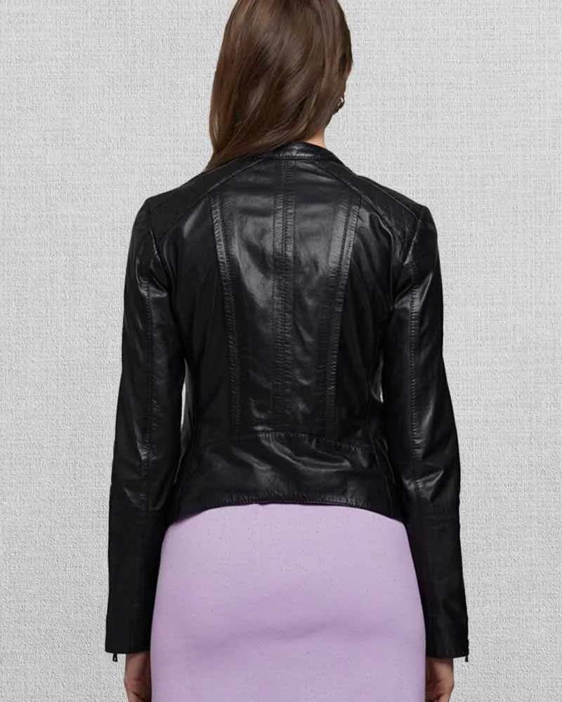 Premium Black Leather Jacket Worn By Karlie's Rebel | Karlie's Rebel Premium Black Leather Jacket