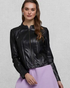 Premium Black Leather Jacket Worn By Karlie's Rebel | Karlie's Rebel Premium Black Leather Jacket