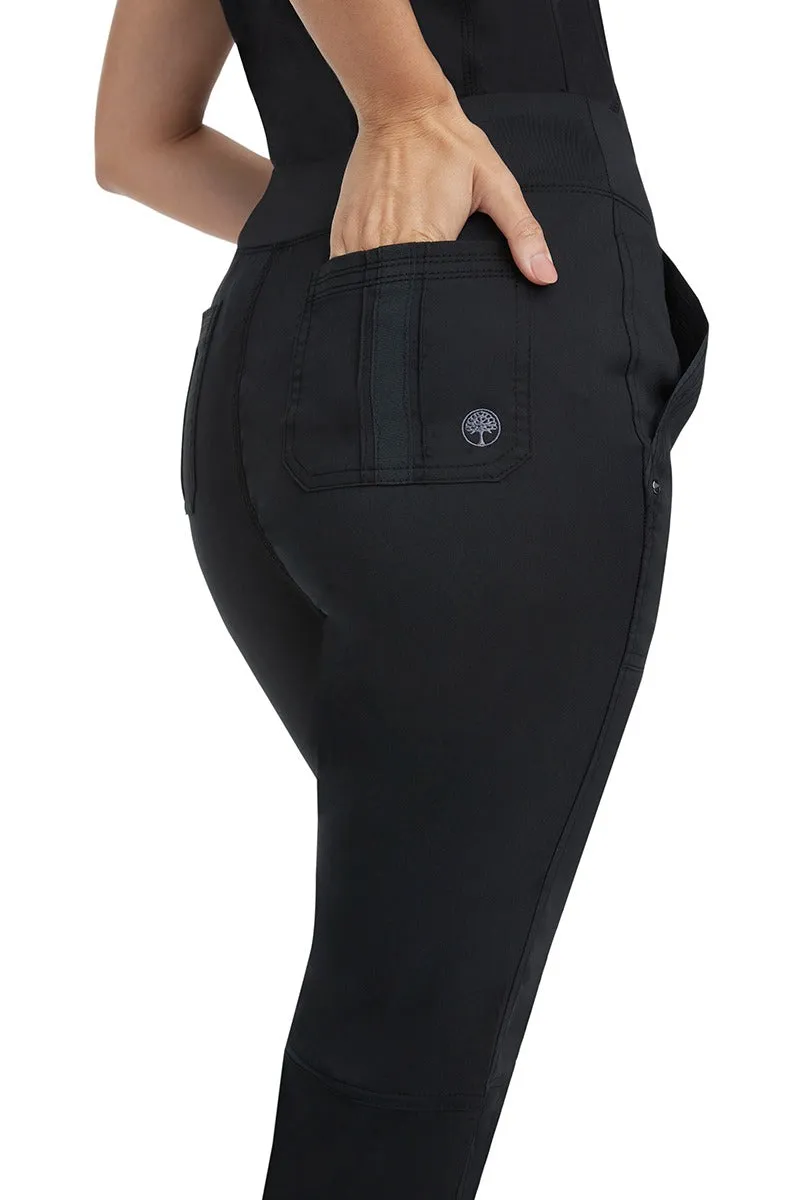 Purple Label Women's Yoga Scrub Set | Black