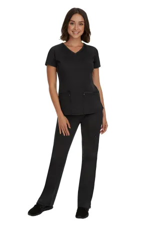 Purple Label Women's Yoga Scrub Set | Black