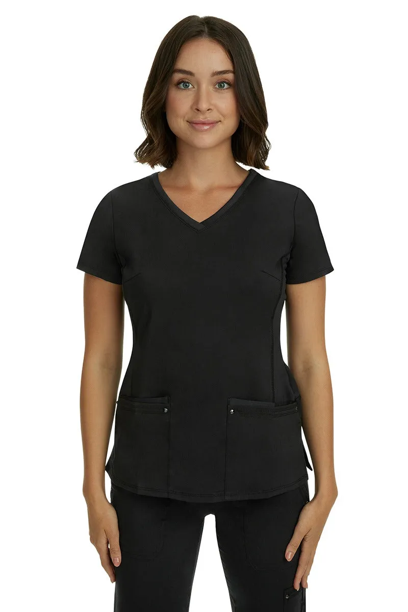 Purple Label Women's Yoga Scrub Set | Black