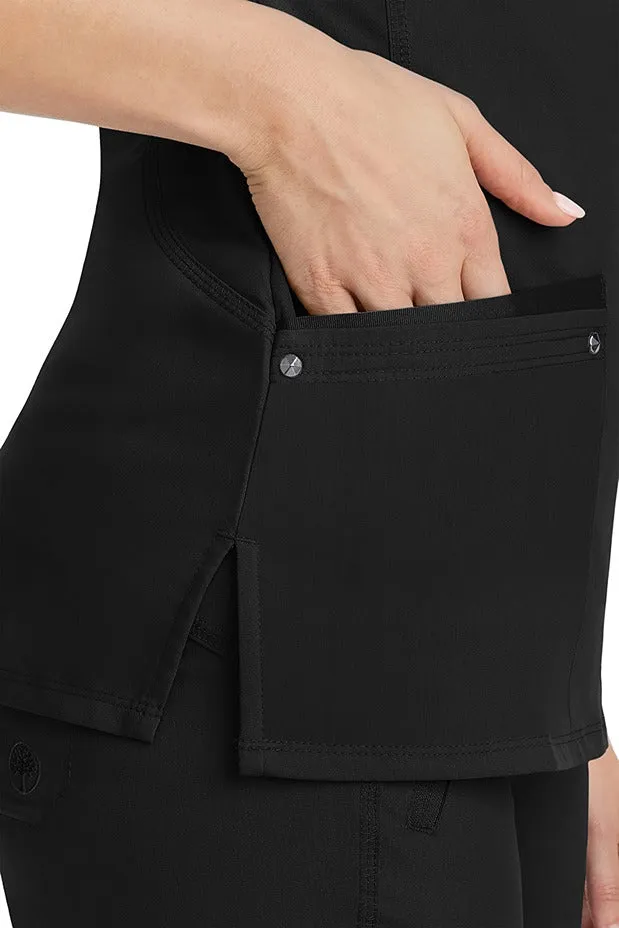 Purple Label Women's Yoga Scrub Set | Black